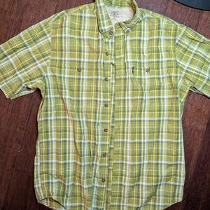 GH Bass & Co For Hard Service  Green Plaid Men's Shirt